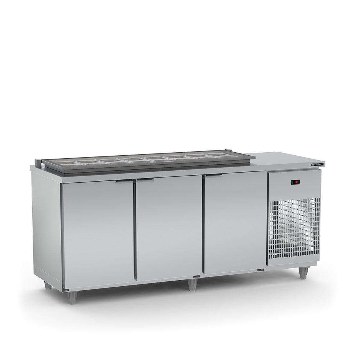 mesada de servicio refrigerada con condimentador bscp2000 – refrimate