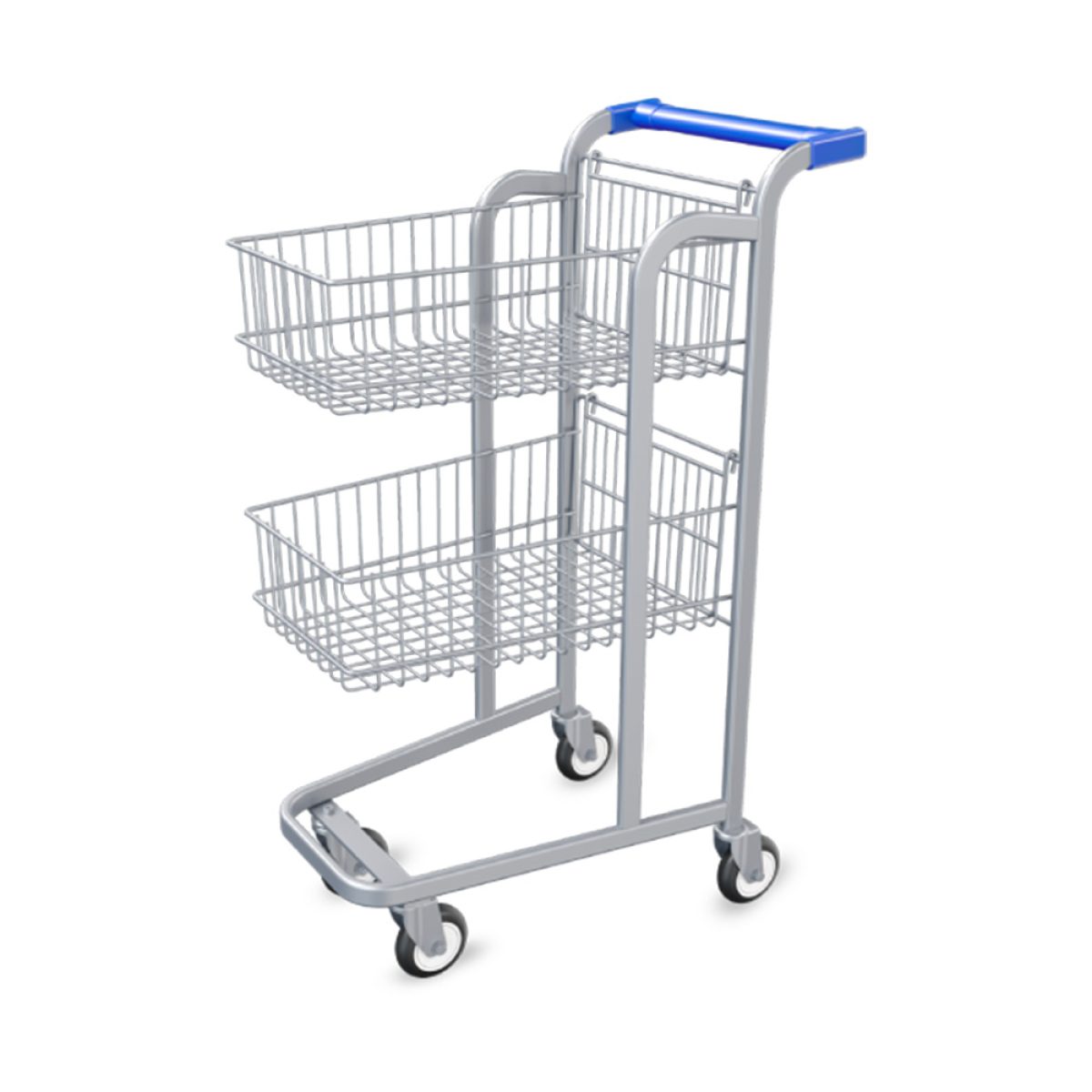 carrito para supermercado 2 cestas 70l. – zincar