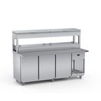 Producto mesada de servicio inox. refrigerada con condimentador bsrcte – refrimate en Gastropar Accessórios y Equipaminetos Gastronómicos